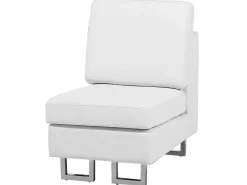 Right Hand Corner Leather Sofa White Stockholm