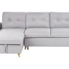 Right Hand Corner Sofa Bed With Storage Light Grey Flakk