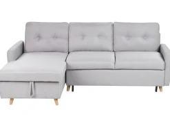 Right Hand Corner Sofa Bed With Storage Light Grey Flakk