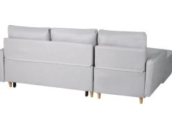 Right Hand Corner Sofa Bed With Storage Light Grey Flakk