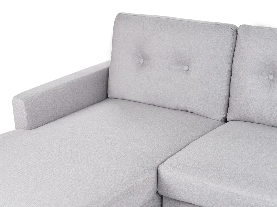 Right Hand Corner Sofa Bed With Storage Light Grey Flakk