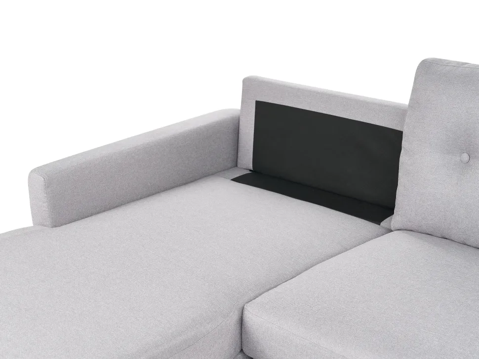 Right Hand Corner Sofa Bed With Storage Light Grey Flakk