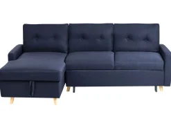 Right Hand Corner Sofa Bed With Storage Navy Blue Flakk