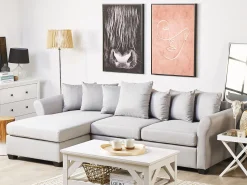 Right Hand Corner Sofa Light Grey Vikna