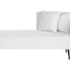 Right Hand Fabric Chaise Lounge White Riom