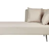 Right Hand Fabric Chaise Lounge Beige Riom