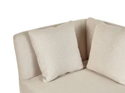Right Hand Fabric Chaise Lounge Beige Riom