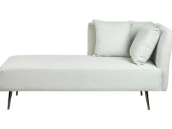 Right Hand Fabric Chaise Lounge Mint Green Riom