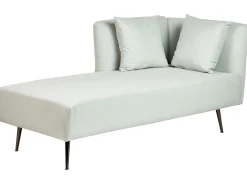 Right Hand Fabric Chaise Lounge Mint Green Riom