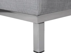 Right Hand Fabric Corner Sofa Light Grey Oslo