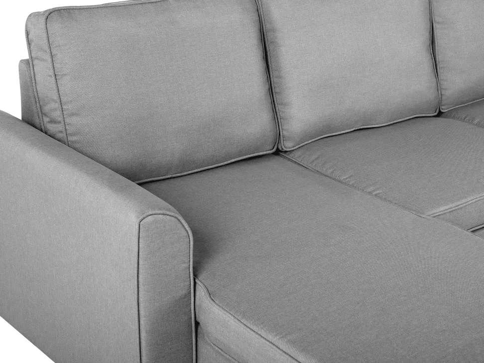 Right Hand Fabric Corner Sofa Bed With Storage Grey Nesna