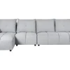 Right Hand Fabric Corner Sofa Light Grey Tomra