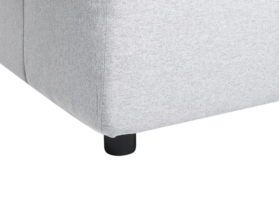 Right Hand Fabric Corner Sofa Light Grey Tomra