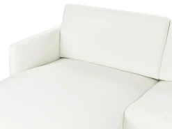 Right Hand Fabric Corner Sofa White Breda