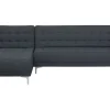 Right Hand Fabric Corner Sofa Dark Grey Aberdeen