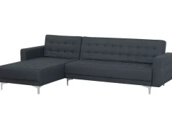 Right Hand Fabric Corner Sofa Dark Grey Aberdeen