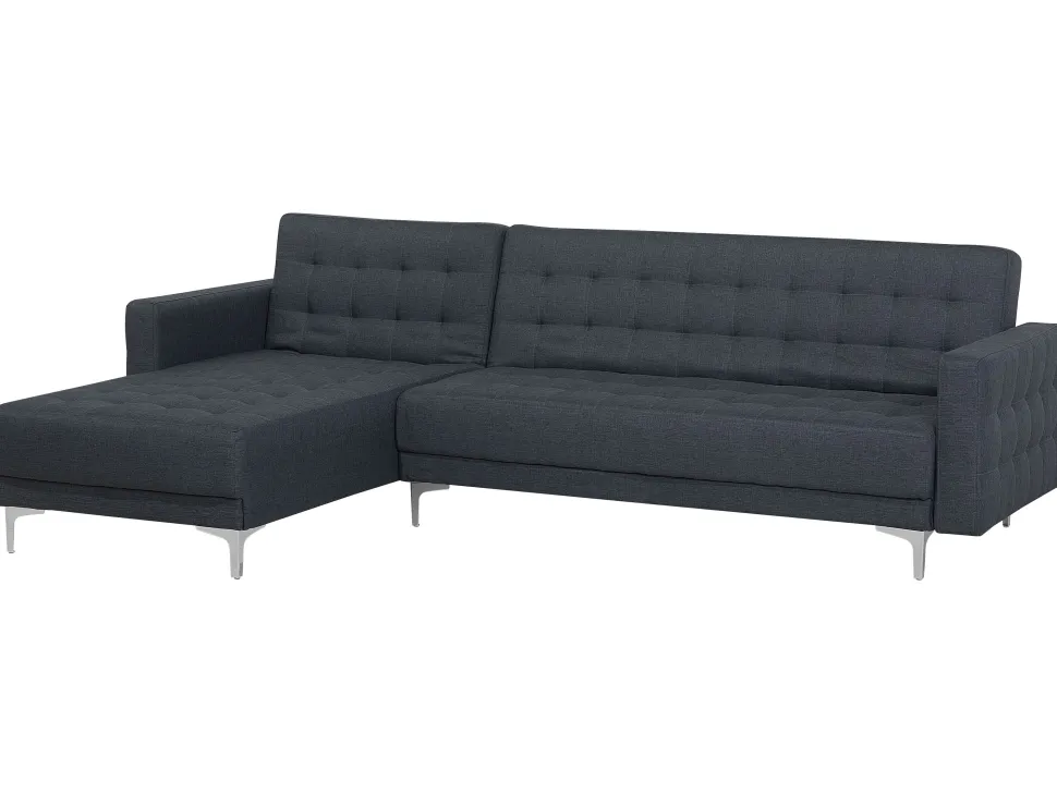 Right Hand Fabric Corner Sofa Dark Grey Aberdeen