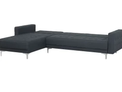 Right Hand Fabric Corner Sofa Dark Grey Aberdeen