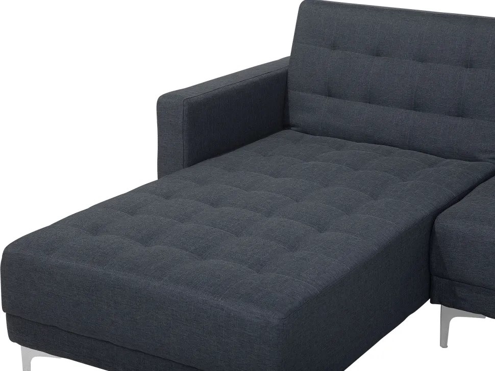 Right Hand Fabric Corner Sofa Dark Grey Aberdeen