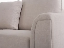 Right Hand Fabric Corner Sofa Beige Oslo