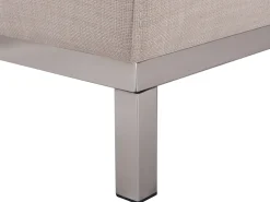 Right Hand Fabric Corner Sofa Beige Oslo