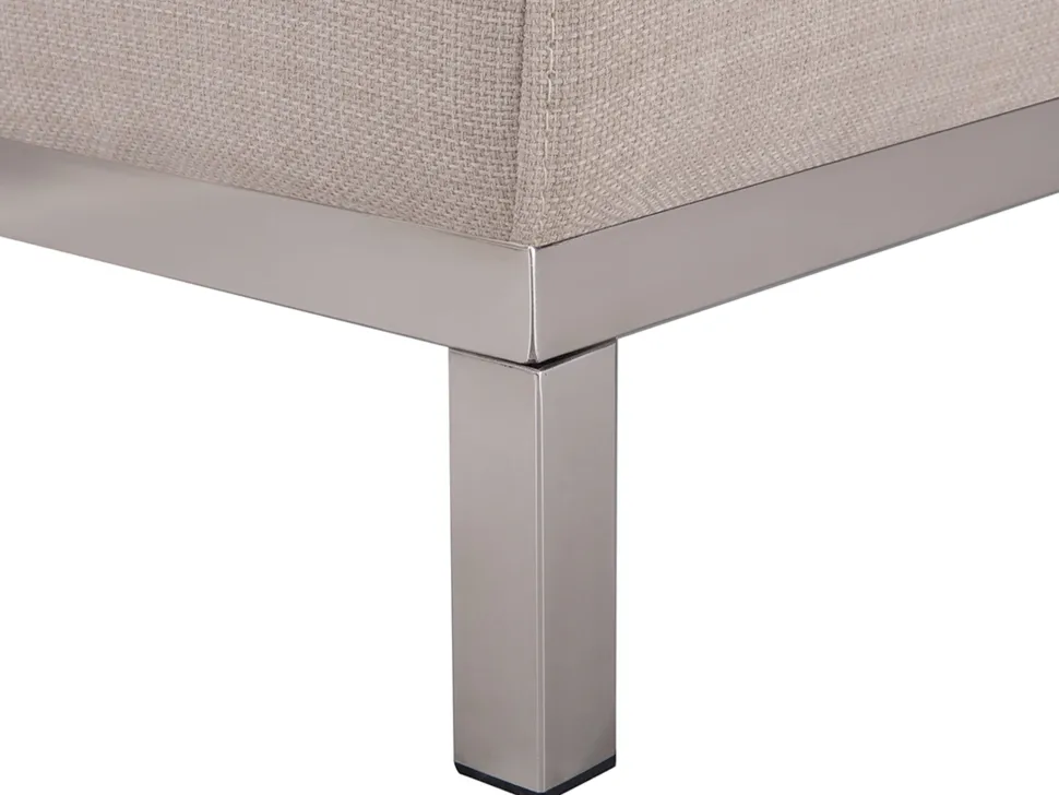 Right Hand Fabric Corner Sofa Beige Oslo