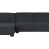 Right Hand Fabric Corner Sofa Bed Graphite Grey Romedal