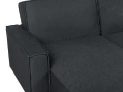 Right Hand Fabric Corner Sofa Bed Graphite Grey Romedal