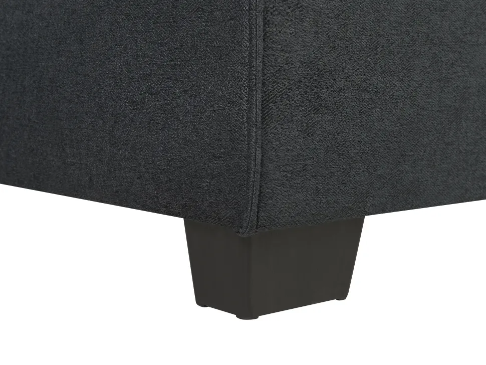 Right Hand Fabric Corner Sofa Bed Graphite Grey Romedal