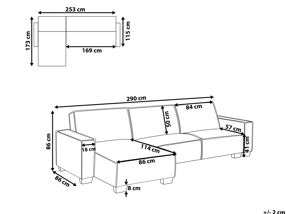 Right Hand Fabric Corner Sofa Bed Graphite Grey Romedal