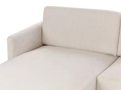 Right Hand Fabric Corner Sofa Beige Breda