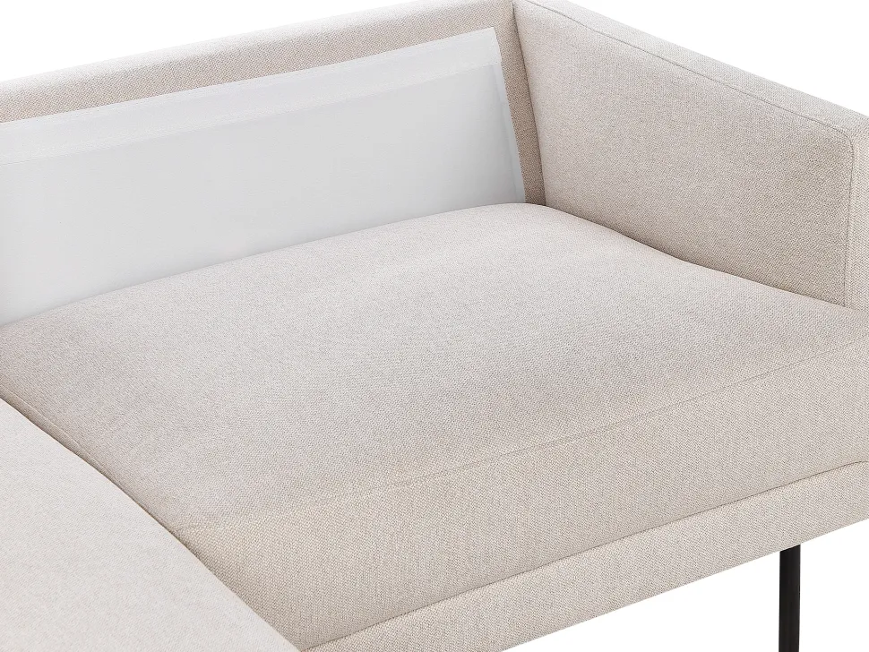 Right Hand Fabric Corner Sofa Beige Breda