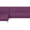 Right Hand Fabric Corner Sofa Purple Aberdeen