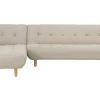 Right Hand Fabric Corner Sofa Bed Beige Alsten