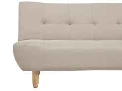 Right Hand Fabric Corner Sofa Bed Beige Alsten