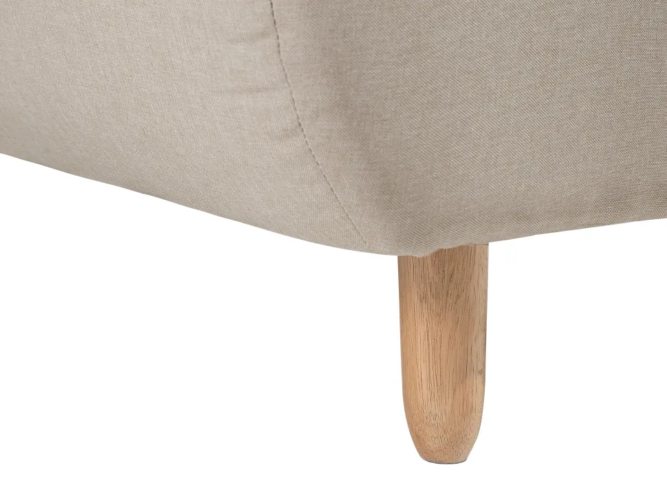 Right Hand Fabric Corner Sofa Bed Beige Alsten