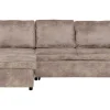 Right Hand Faux Leather Corner Sofa Bed With Storage Brown Nesna