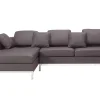Right Hand Leather Corner Sofa Brown Oslo