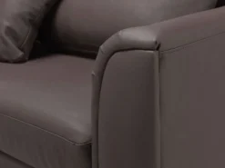 Right Hand Leather Corner Sofa Brown Oslo