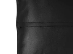 Right Hand Leather Corner Sofa Black Lungo
