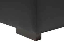 Right Hand Leather Corner Sofa Black Lungo