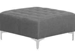 Right Hand Modular Fabric Sofa With Ottoman Grey Aberdeen