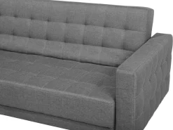 Right Hand Modular Fabric Sofa With Ottoman Grey Aberdeen