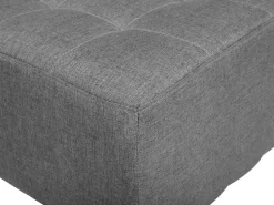Right Hand Modular Fabric Sofa With Ottoman Grey Aberdeen