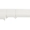 Right Hand Modular Faux Leather Sofa White Aberdeen