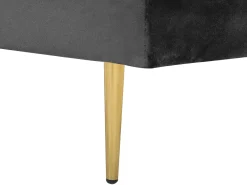 Right Hand Velvet Chaise Lounge Black Miramas