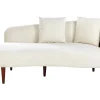 Right Hand Velvet Chaise Lounge Cream Chaumont