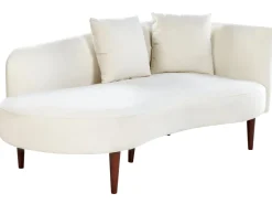 Right Hand Velvet Chaise Lounge Cream Chaumont