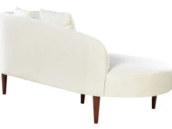 Right Hand Velvet Chaise Lounge Cream Chaumont