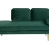 Right Hand Velvet Chaise Lounge Emerald Green Miramas